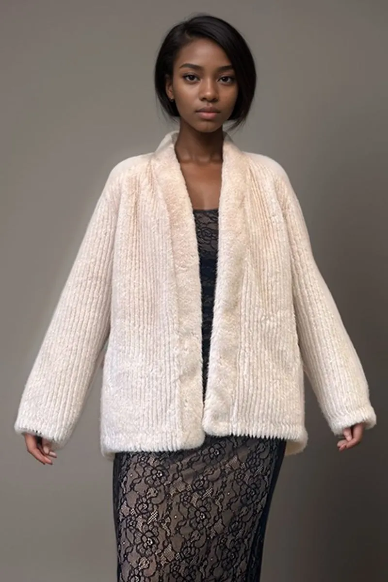 HCT003 Soft Faux Fur Coat Outerwear