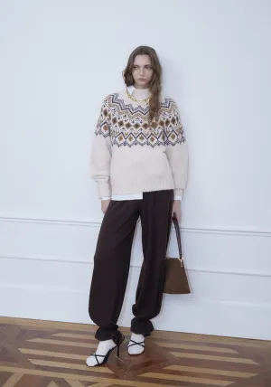 High-neck Alpine sweater - Ecru