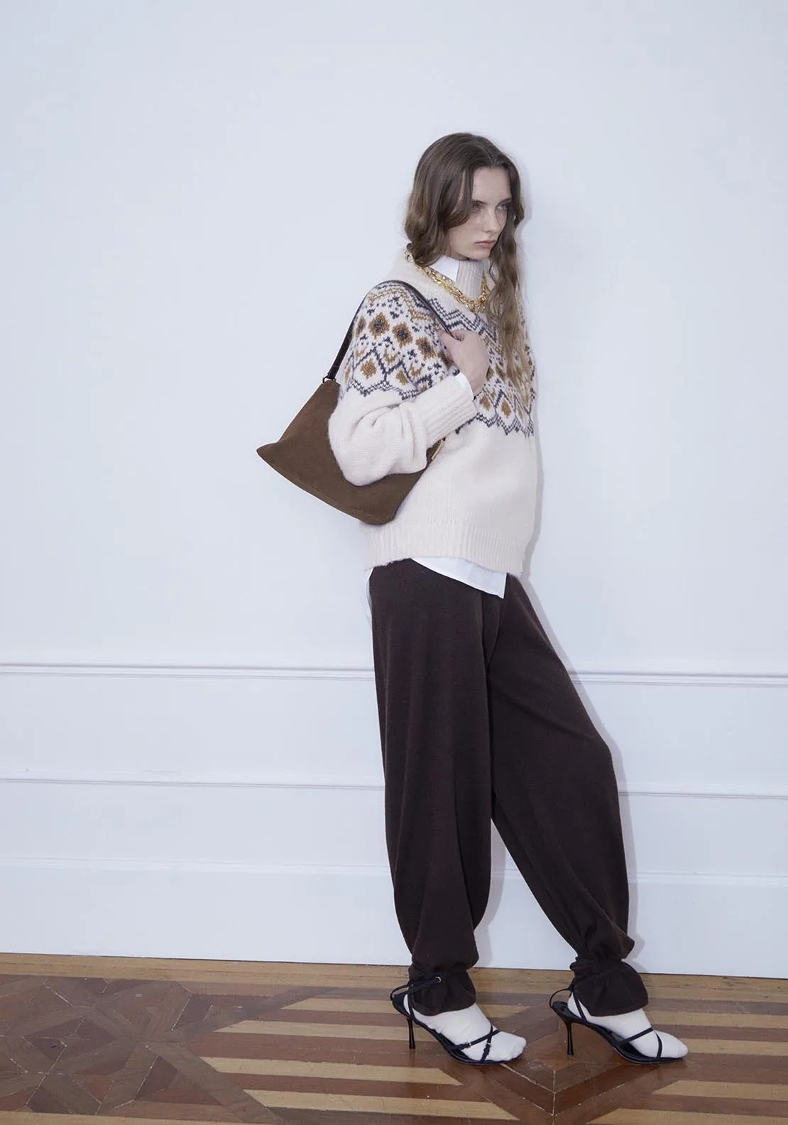 High-neck Alpine sweater - Ecru