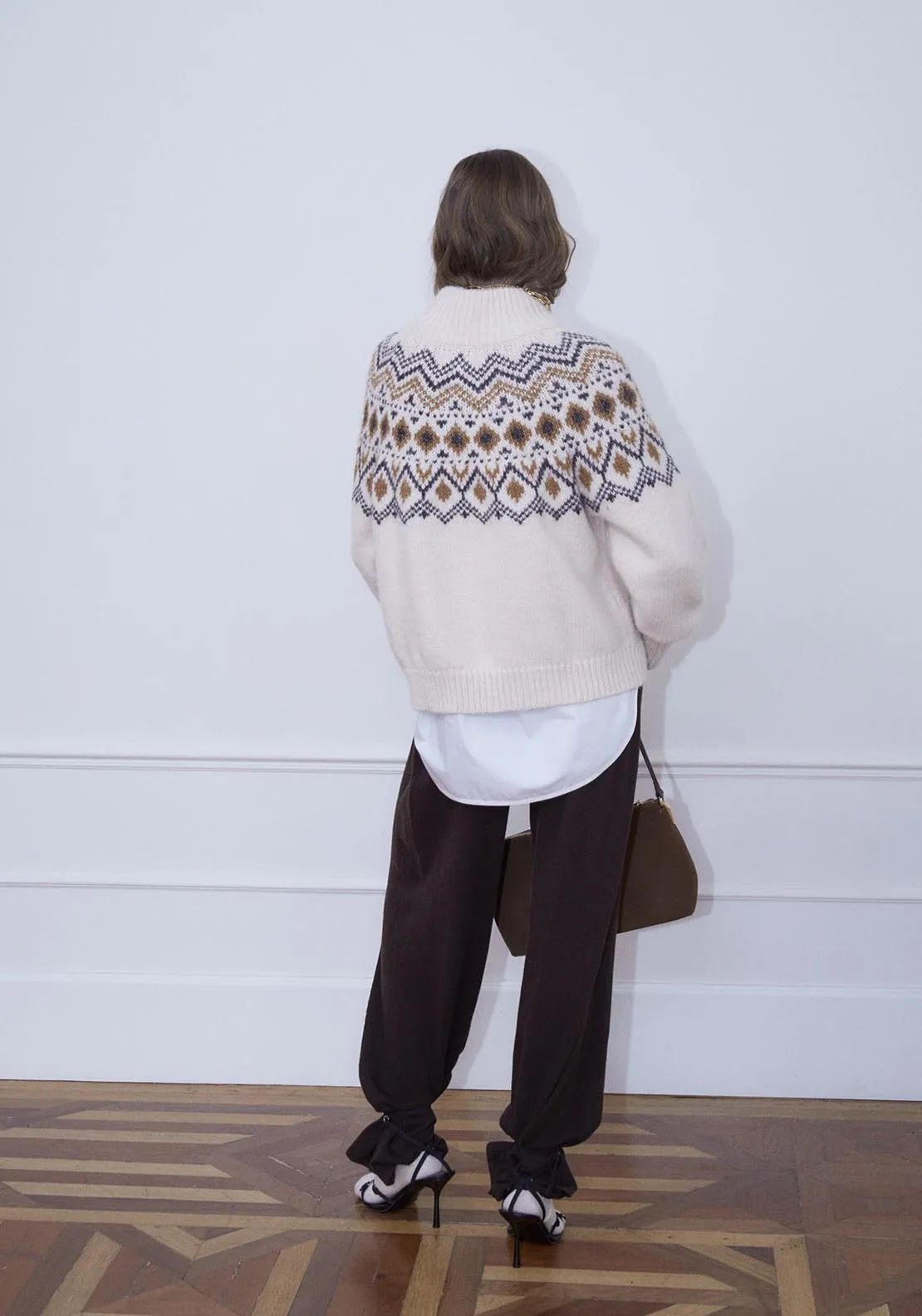 High-neck Alpine sweater - Ecru