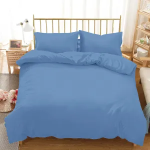 Hillcrest Comfy Lux Solid 988TC Fitted Sheet Set – Blue