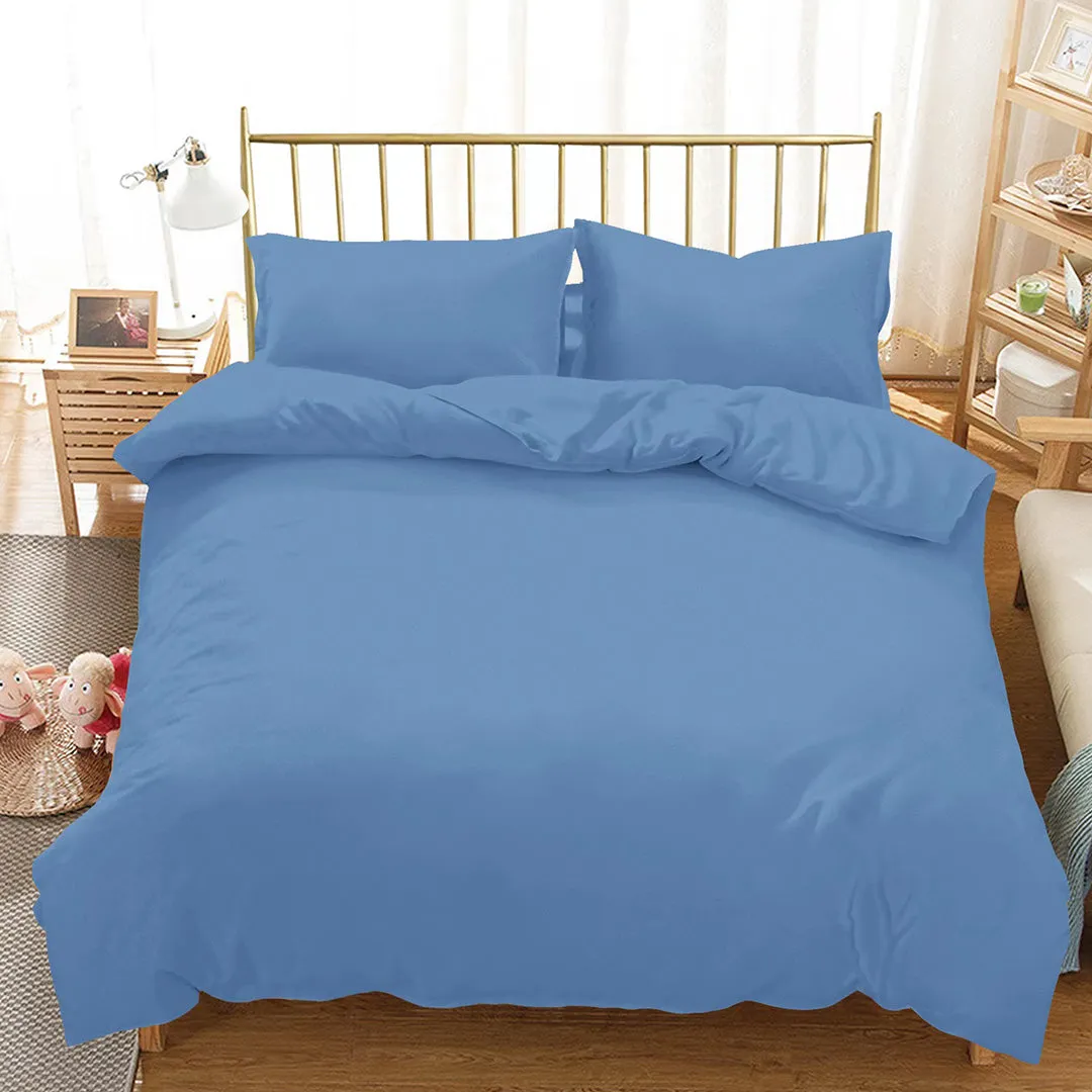 Hillcrest Comfy Lux Solid 988TC Fitted Sheet Set – Blue