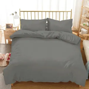 Hillcrest Comfy Lux Solid 988TC Fitted Sheet Set – Charcoal