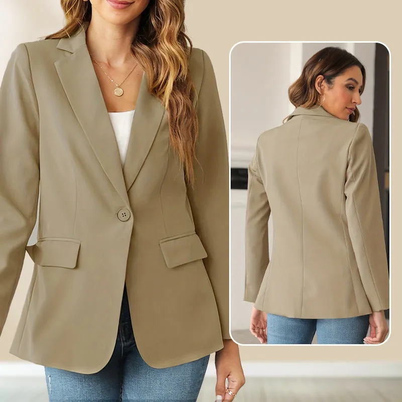 🔥HOT SALE 50% OFF🎁Elegant Soft Solid Color Lapel Buttons Jacket