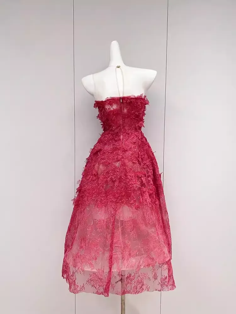 JazzHer Simple A line Pink Birthday Dress Lace Homecoming Dresses (PRE-ORDER)