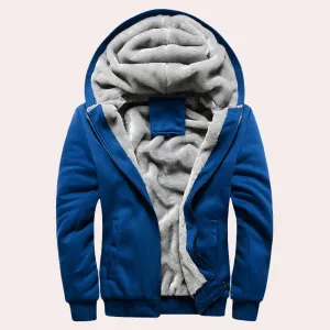 Kari - warm plush hooded jacket for men