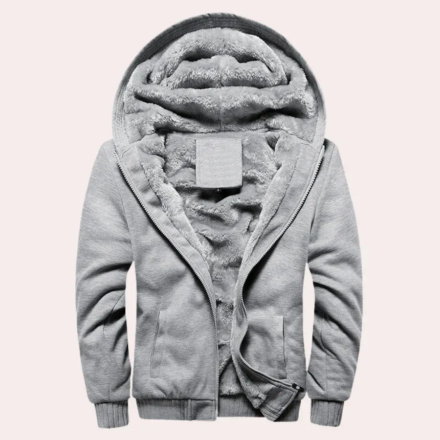 Kari - warm plush hooded jacket for men