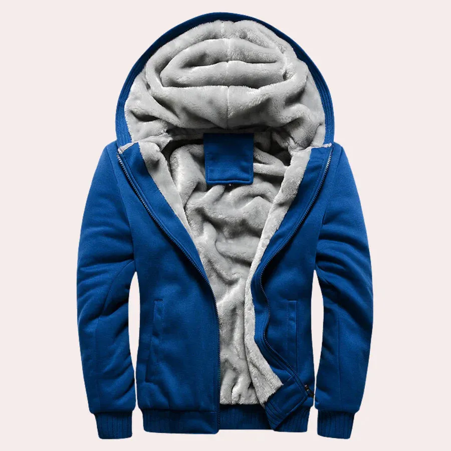 Kari - warm plush hooded jacket for men