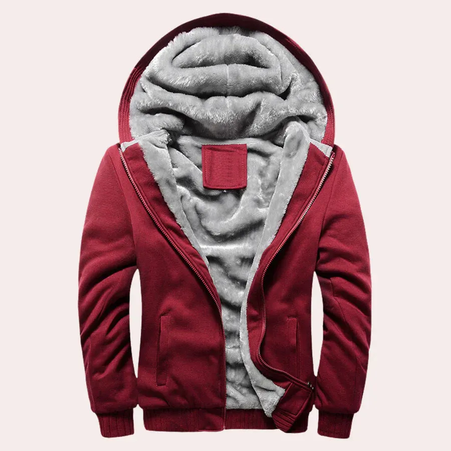 Kari - warm plush hooded jacket for men