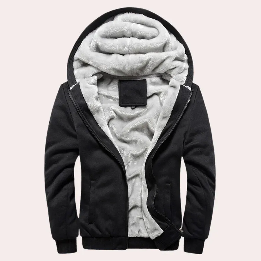 Kari - warm plush hooded jacket for men