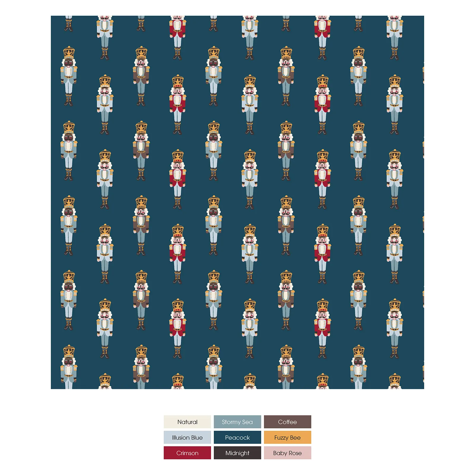 Kickee Pants Peacock Nutcrackers Print Long Sleeve Pajama Set