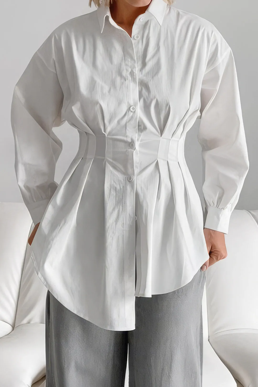 Kira - Chic and Versatile Woman's Long Sleeve Shirt