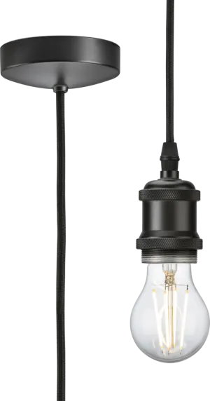 Knightsbridge 8271LSB 1.8m E27 Vintage Pendant Set - Smoked Bronze