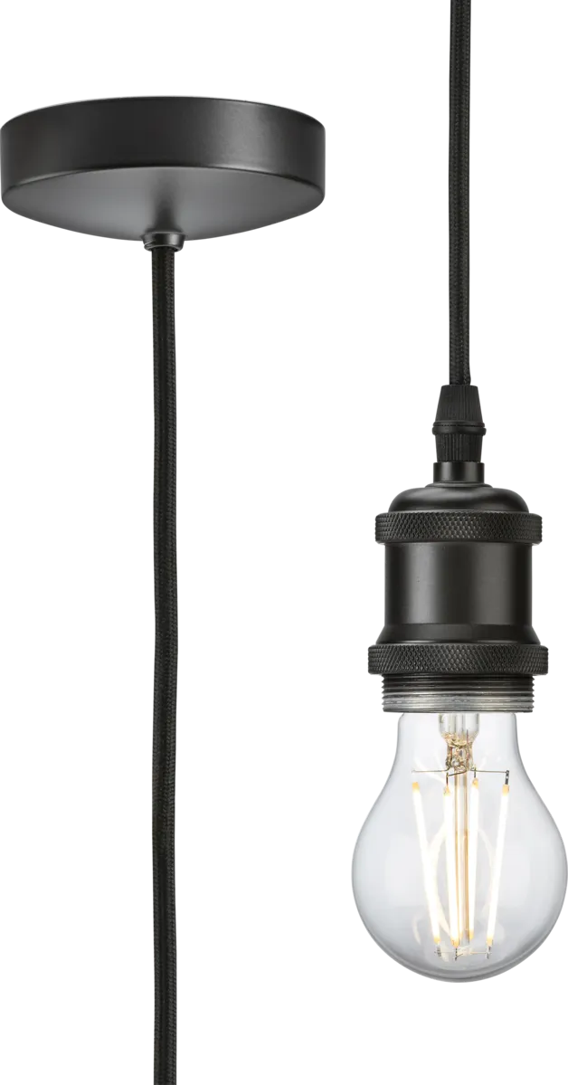 Knightsbridge 8271LSB 1.8m E27 Vintage Pendant Set - Smoked Bronze