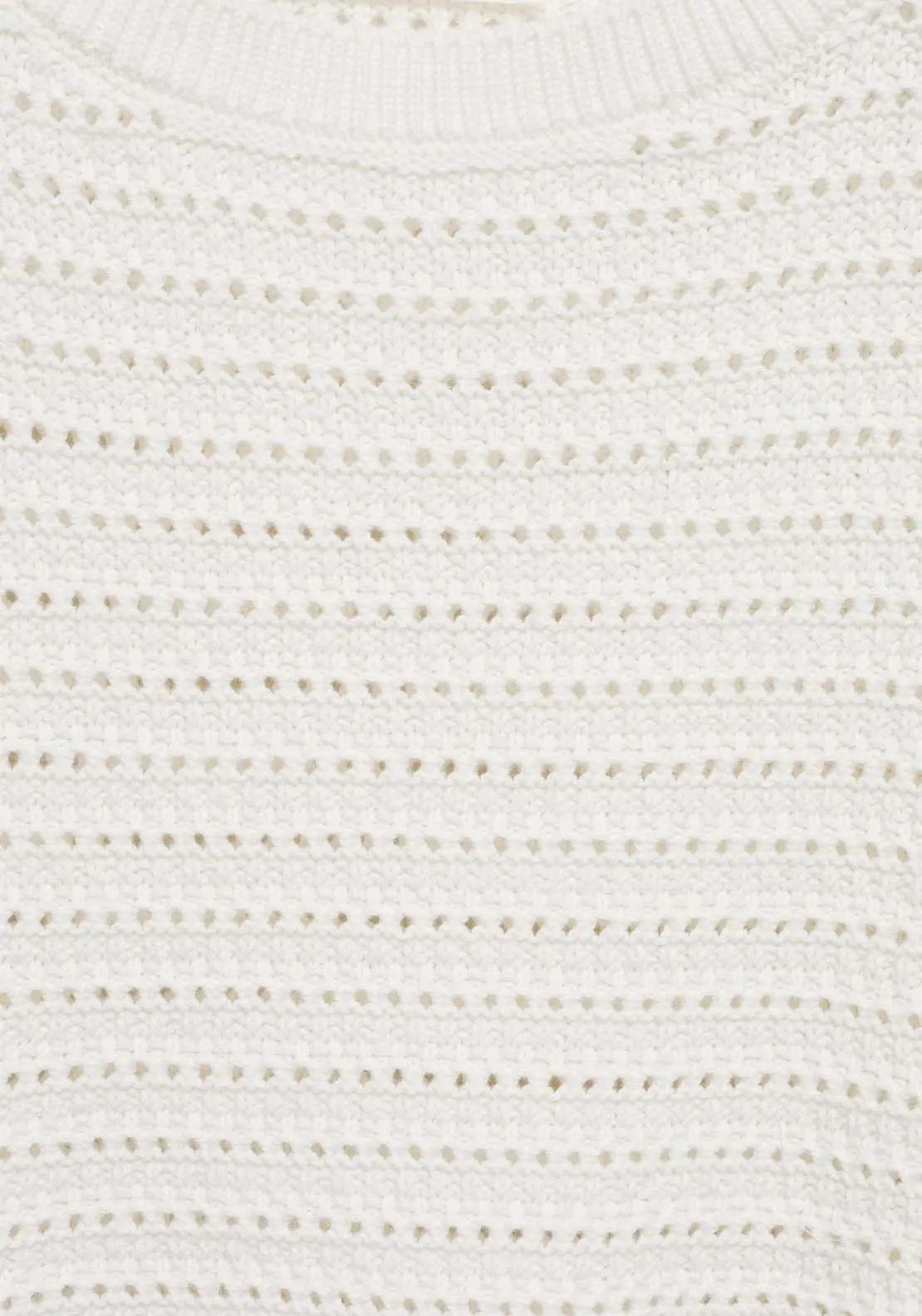 Knitted sweater with openwork details