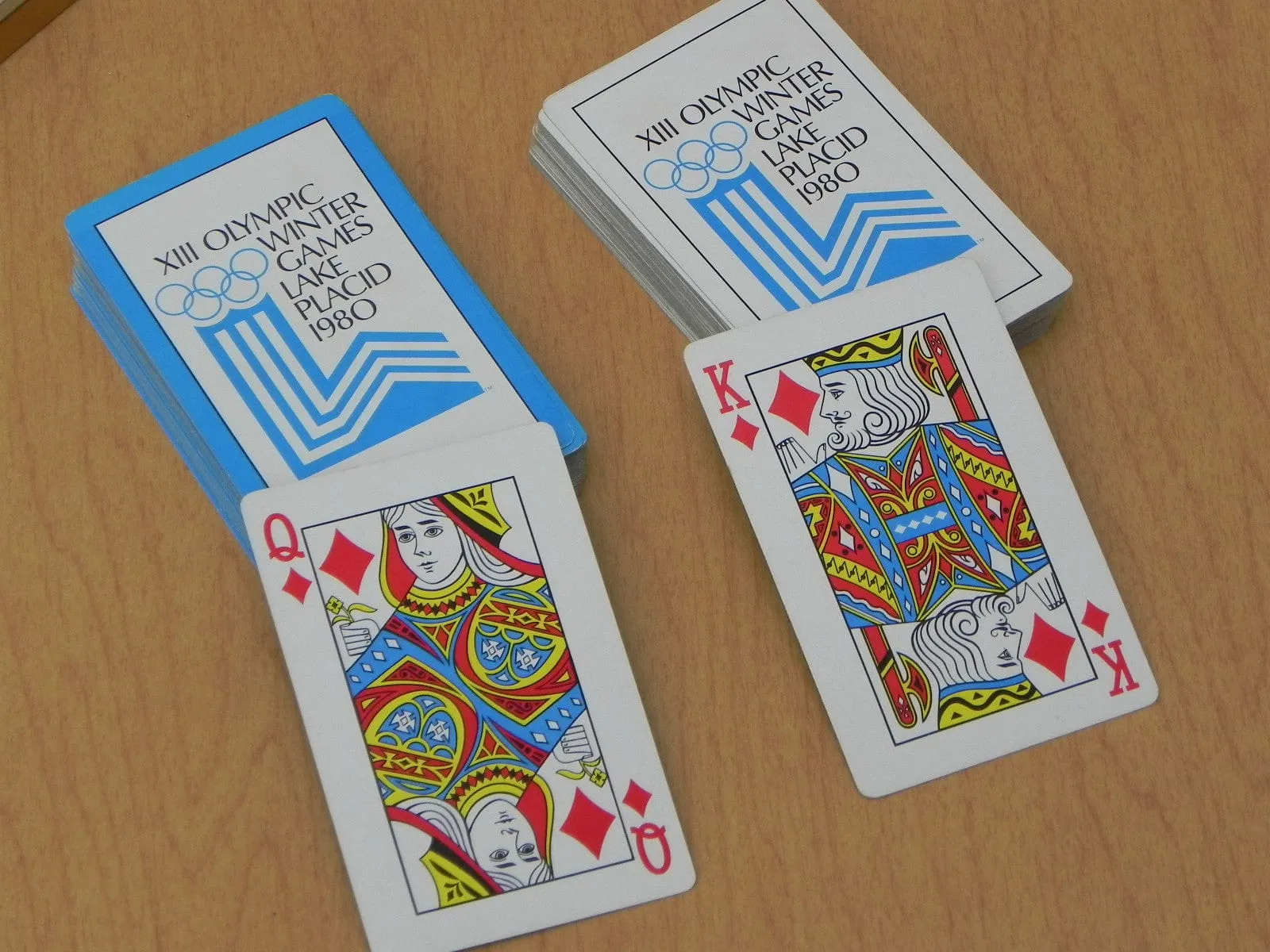 Lake Placid Olympics Playing Cards, Two Deck Set, 1980