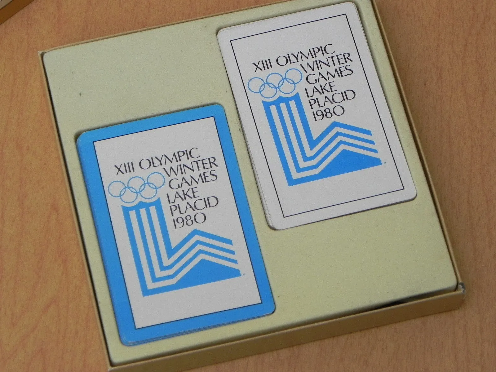Lake Placid Olympics Playing Cards, Two Deck Set, 1980