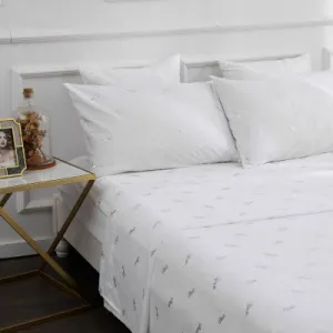 Lauren Taylor - Metallic Printed Sheet Set - Silver Paris