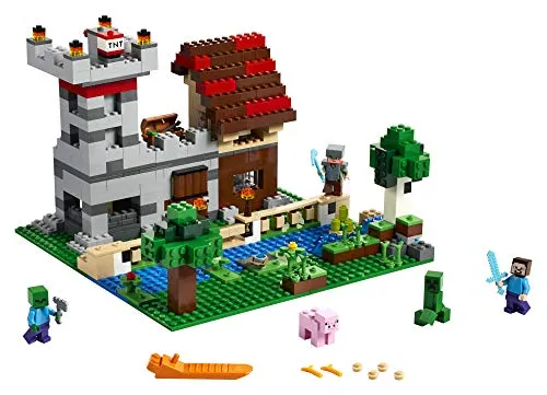 LEGO Minecraft The Crafting Box 3.0 21161 Minecraft Brick Construction Toy and Minifigures, Castle and Farm Building Set, Great Gift for Minecraft Players Aged 8 and up (564 Pieces)