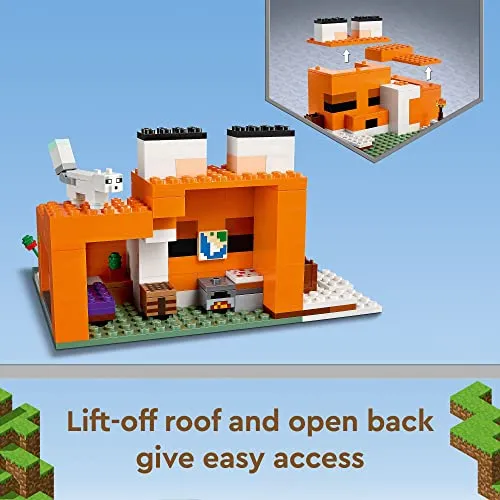 LEGO Minecraft The Fox Lodge 21178 Building Toy Set for Kids, Boys, and Girls Ages 8  (193 Pieces)