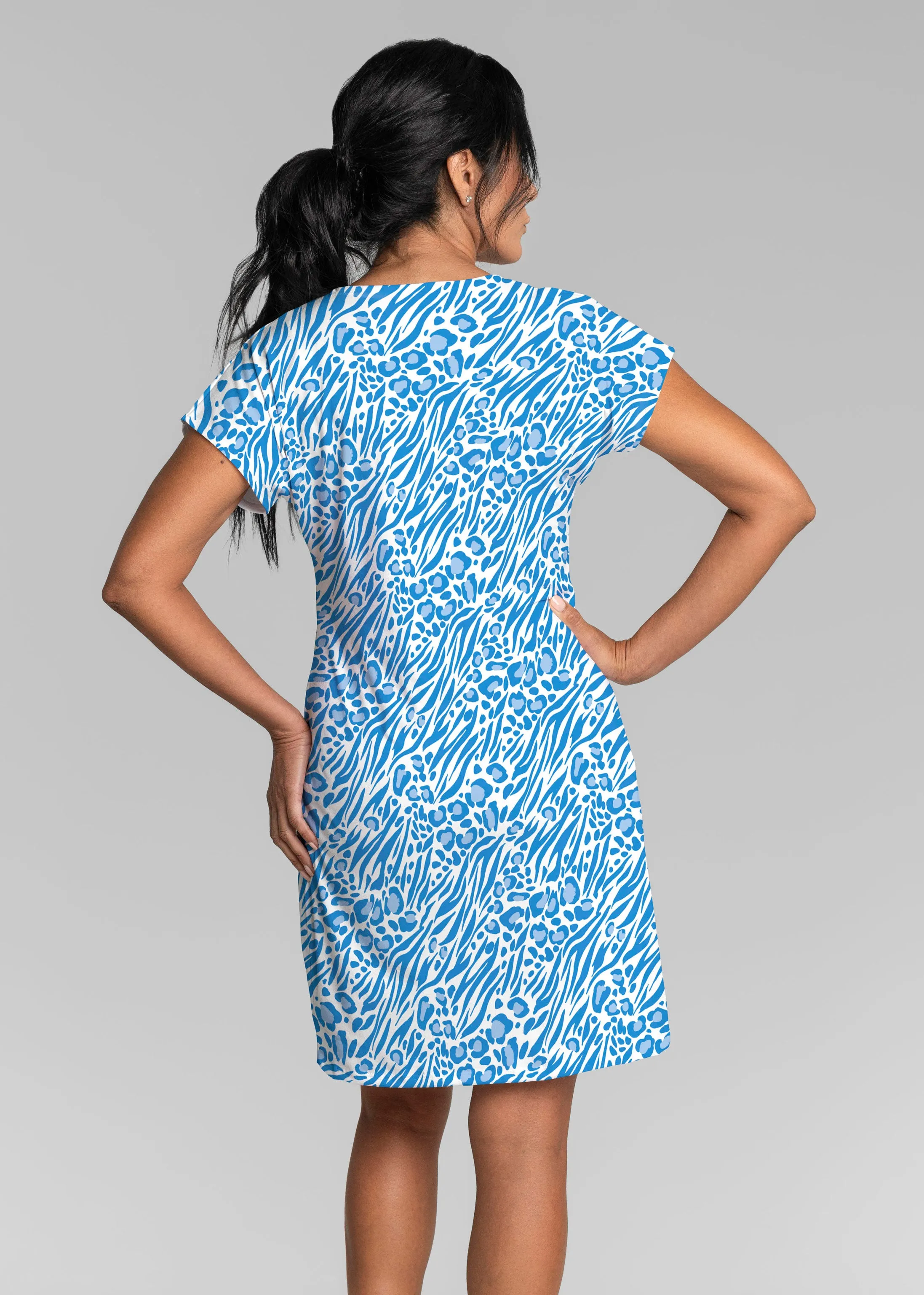 Leo Hotsy Totsy Blue (8166) ~ Lucy Tee Dress