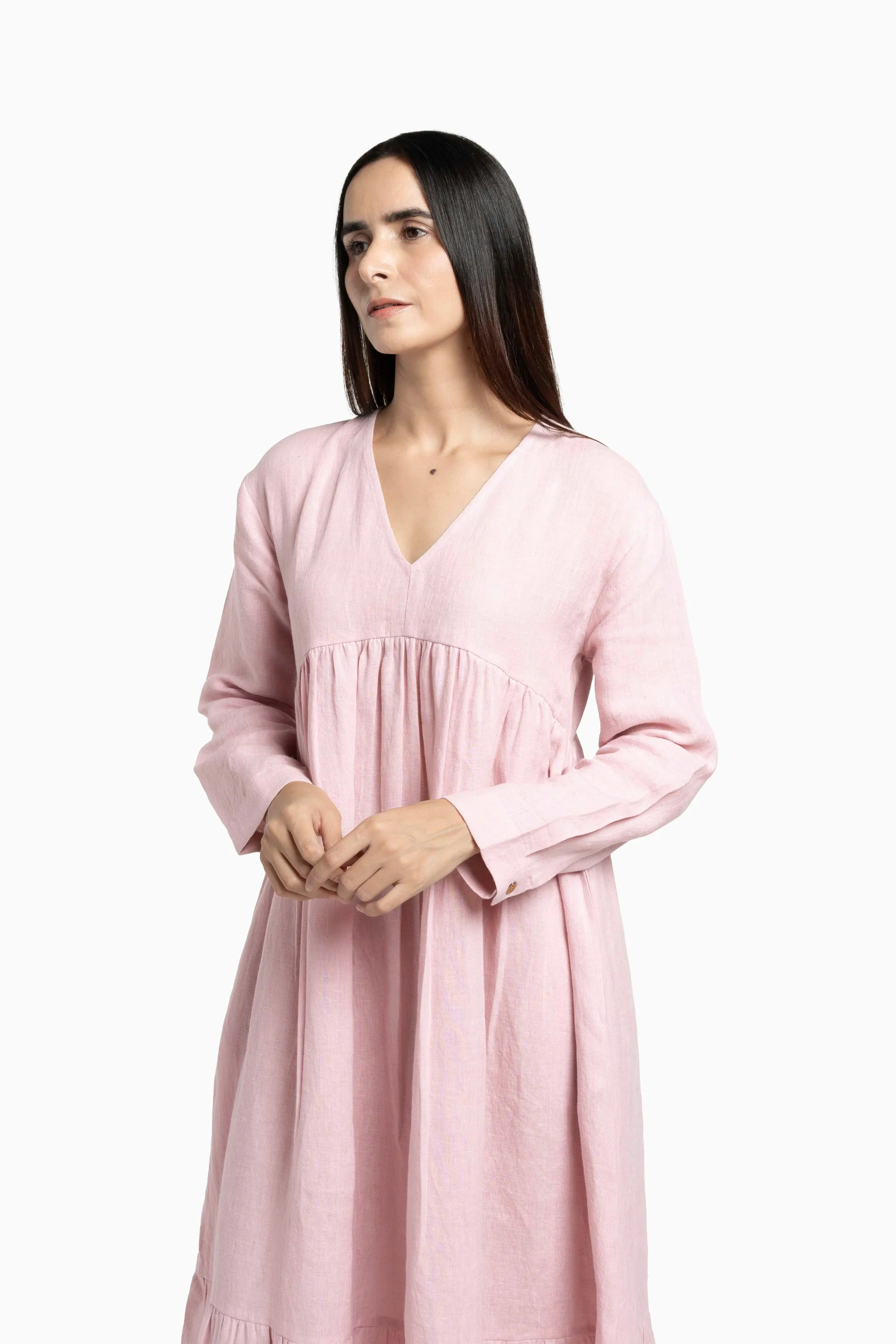 Linen Harbor Maxi Dress-Misty Lilac