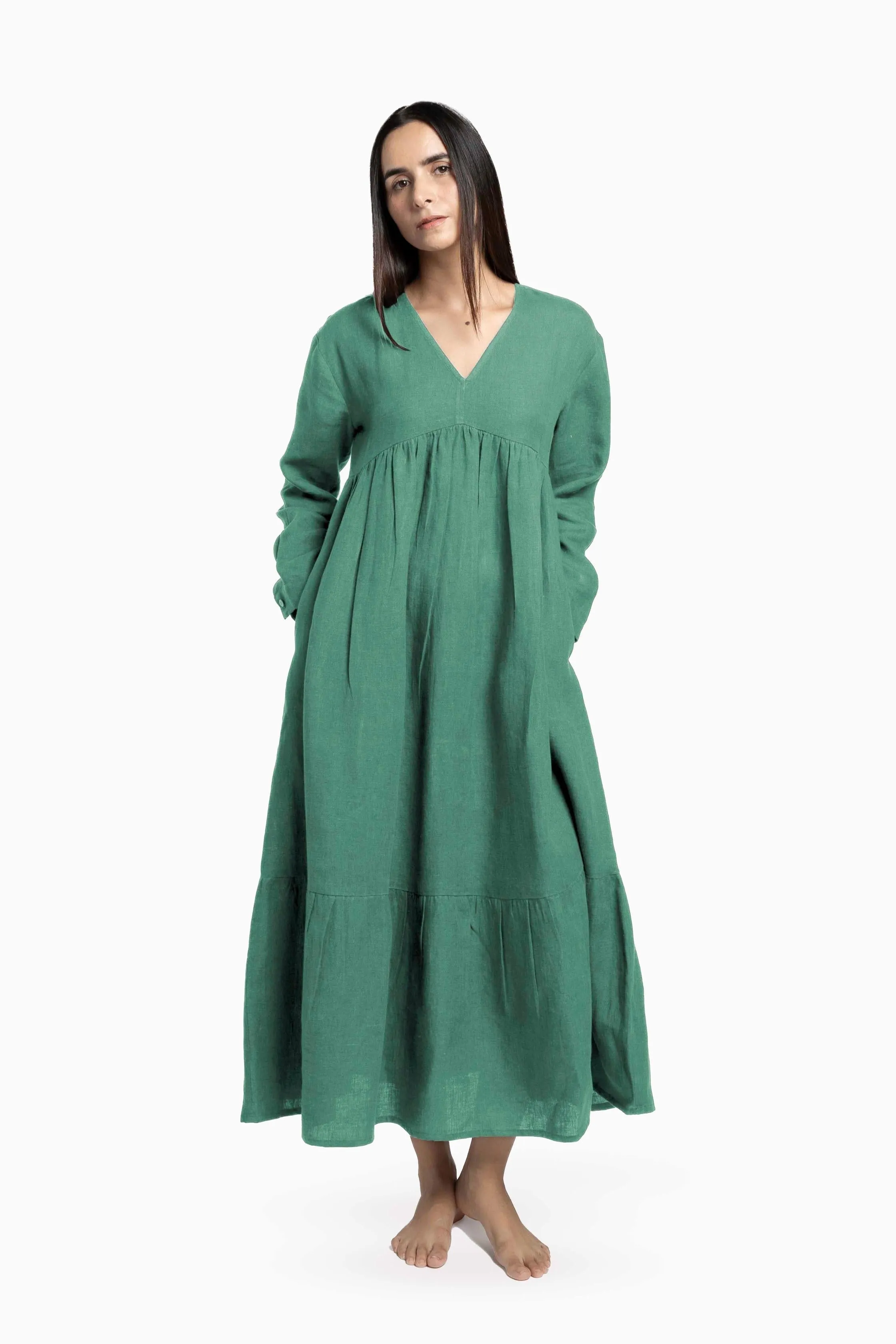 Linen Harbor Maxi Dress-Misty Lilac