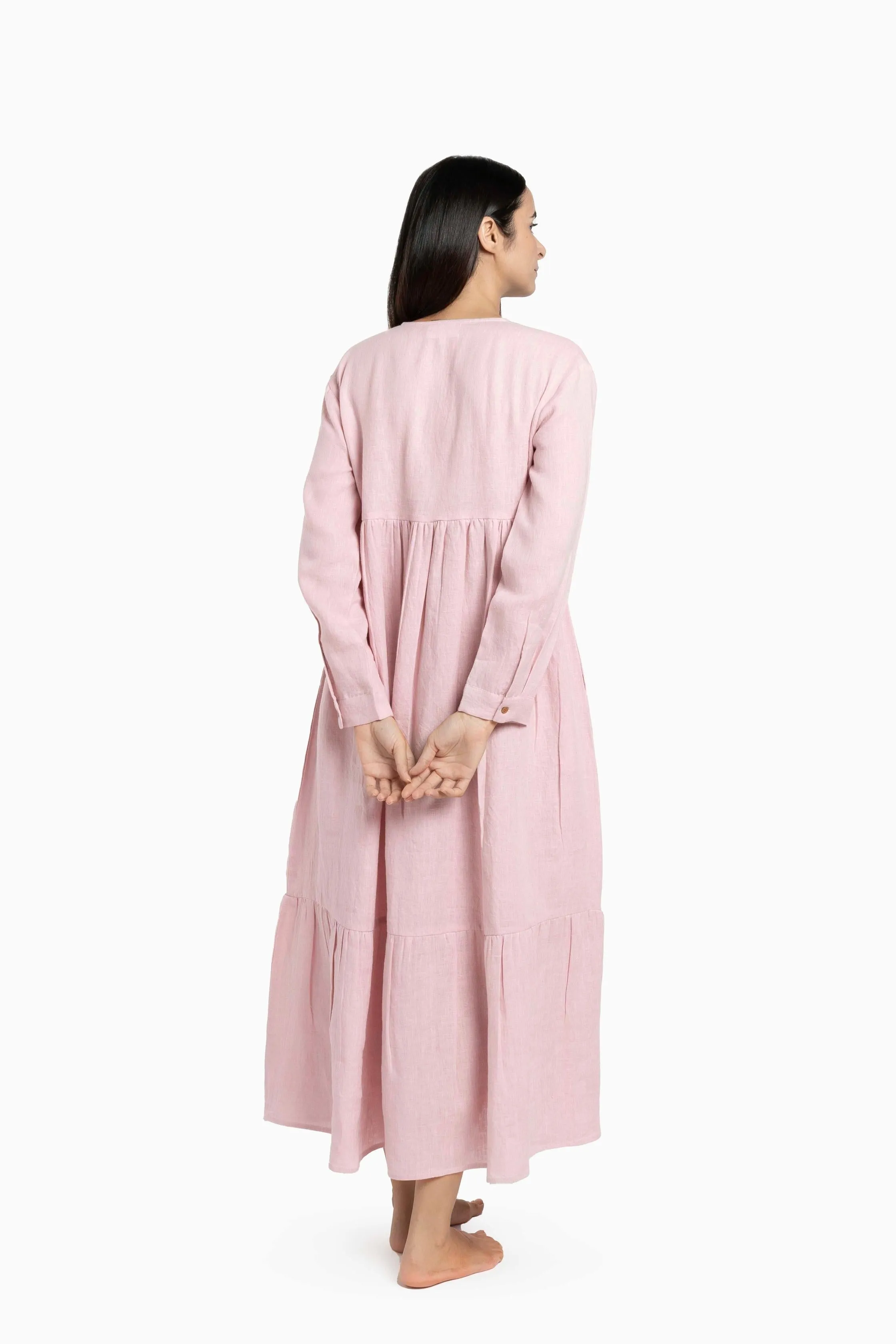 Linen Harbor Maxi Dress-Misty Lilac