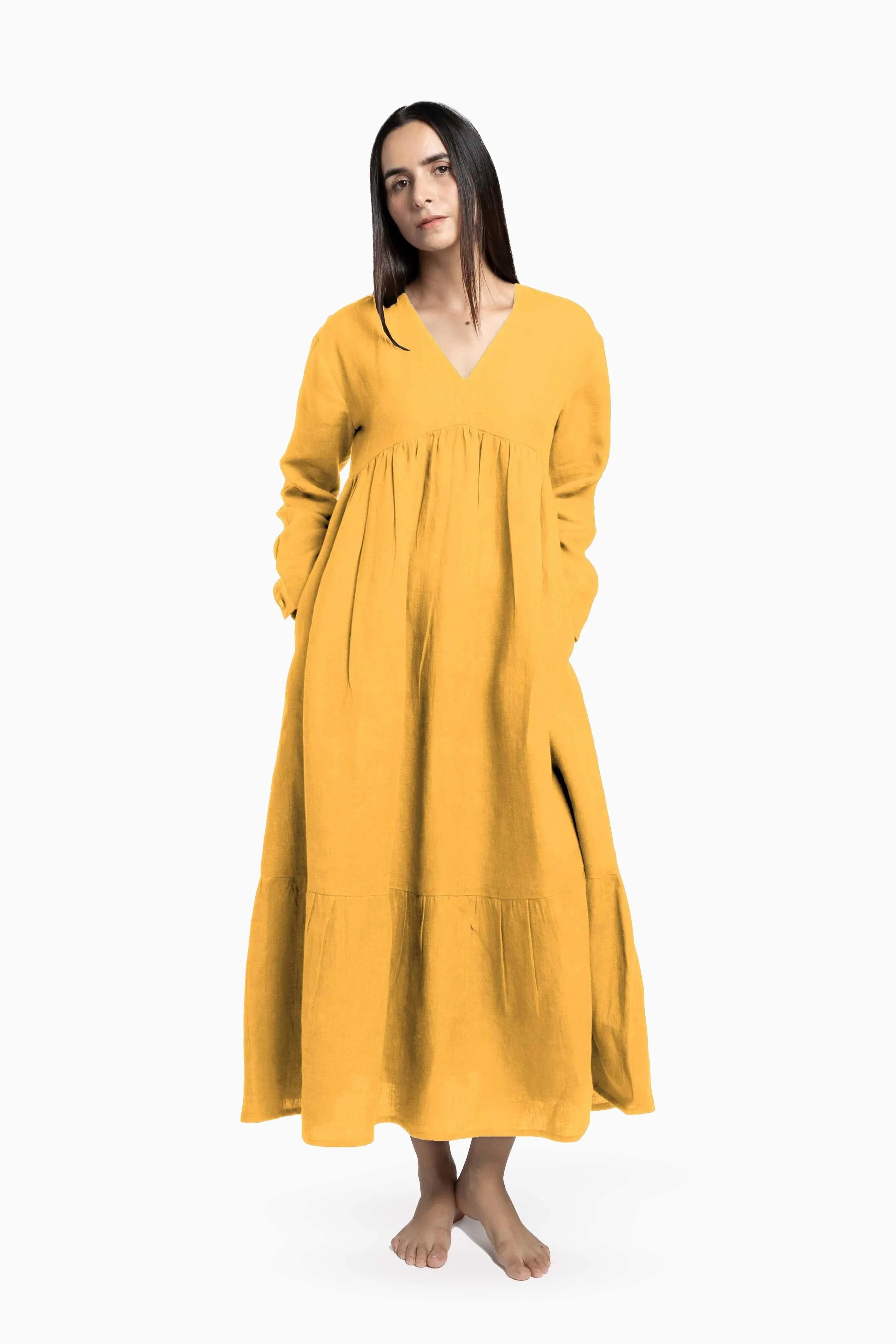 Linen Harbor Maxi Dress-Misty Lilac
