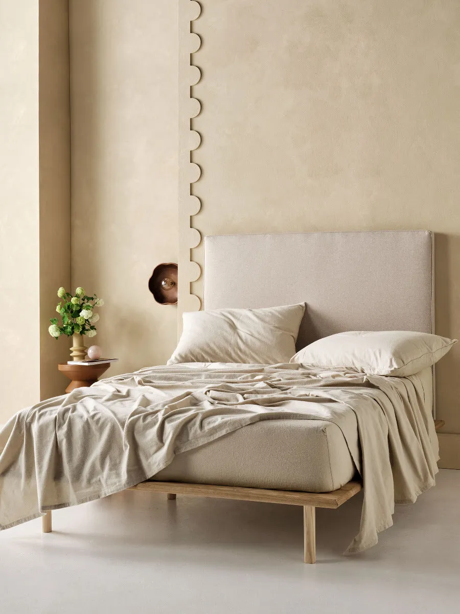 LINEN HOUSE PLAIN DYED FLANNELETTE SHEET SET  - TAUPE