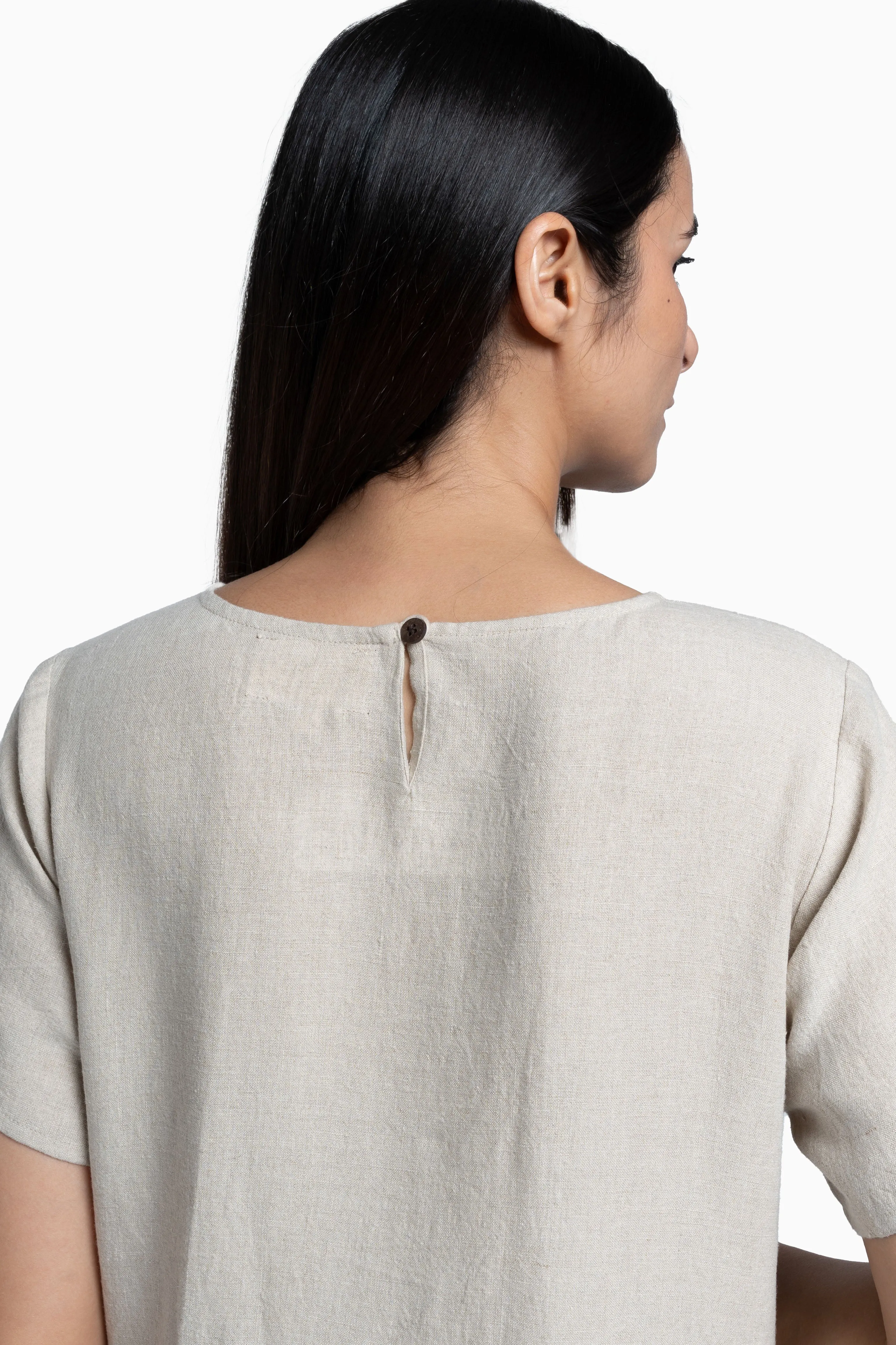 Linen Selah Dress-Muted Mocha