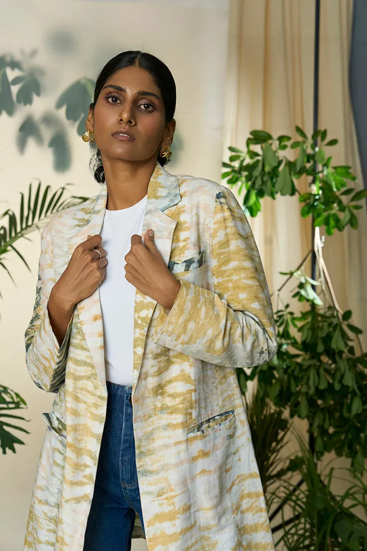 Liquid Sunshine Hemp Cotton Notch Collar Blazer