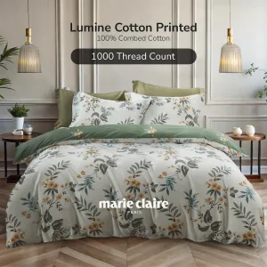 LUMINE Combed Cotton Printed Bed Sheet Without Quilt Cover (Cherri)