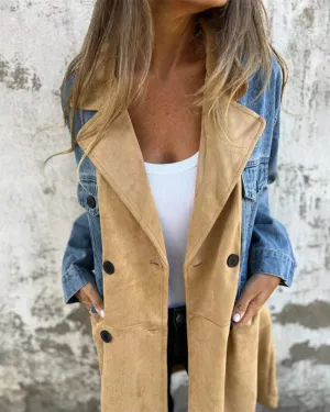 Lydia | Denim & Suede Coat