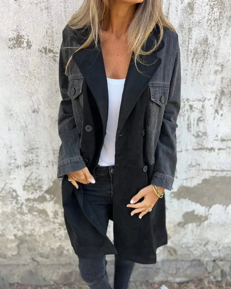 Lydia | Denim & Suede Coat