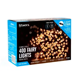 Lytworx 400 Warm White LED Connectable Fairy Party Lights
