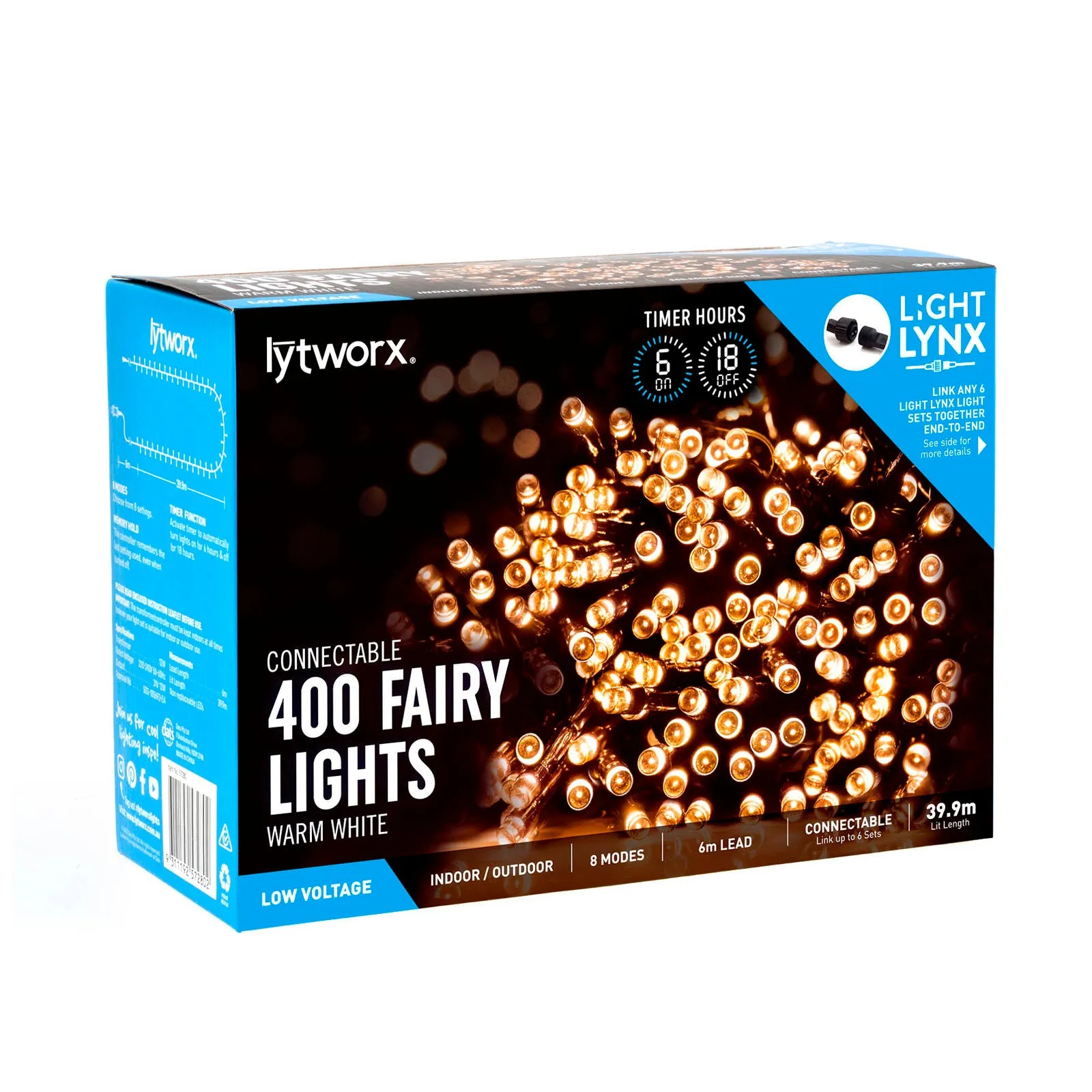 Lytworx 400 Warm White LED Connectable Fairy Party Lights