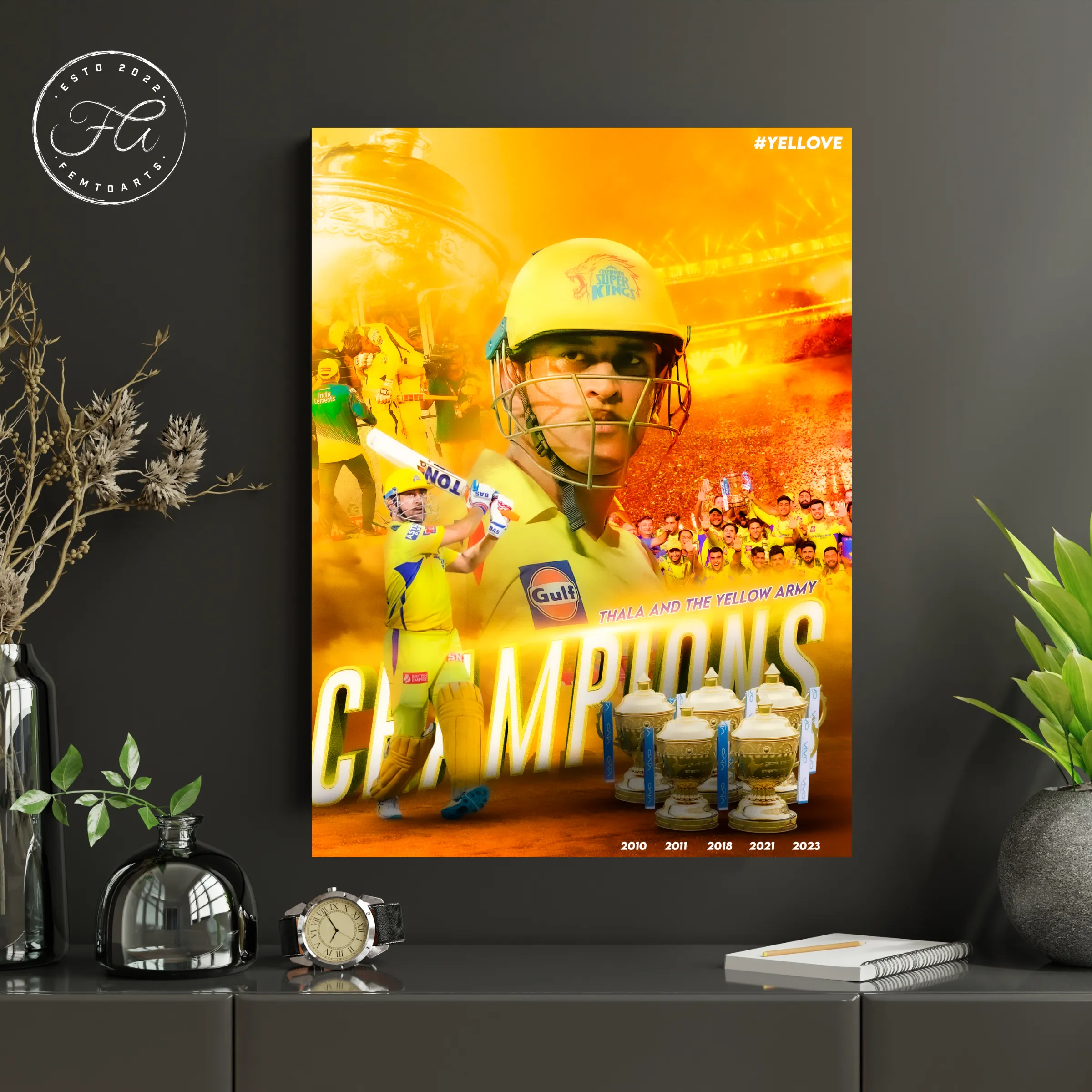 M S Dhoni - Thala & his Yellow Brigrade #YELLOVE