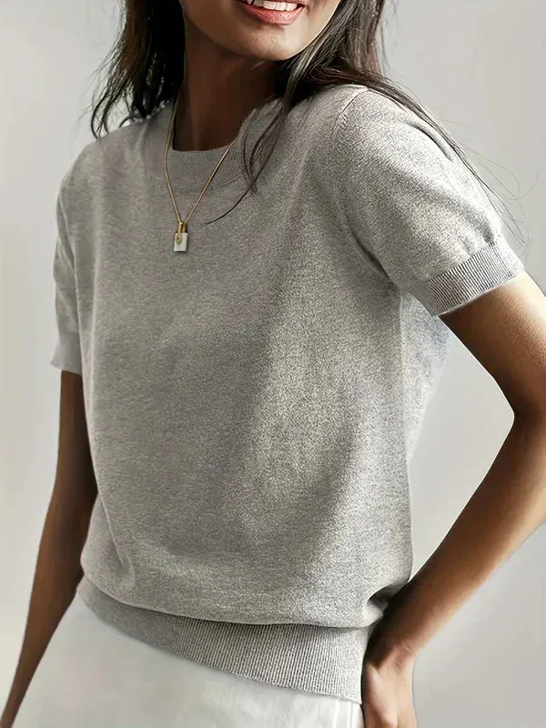 Magdalena - Short-sleeved casual spring sweater