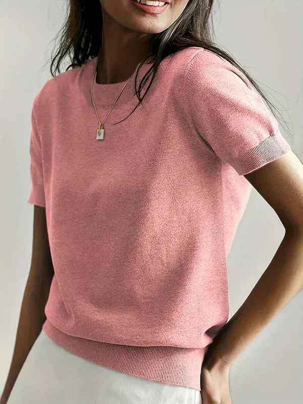 Magdalena - Short-sleeved casual spring sweater