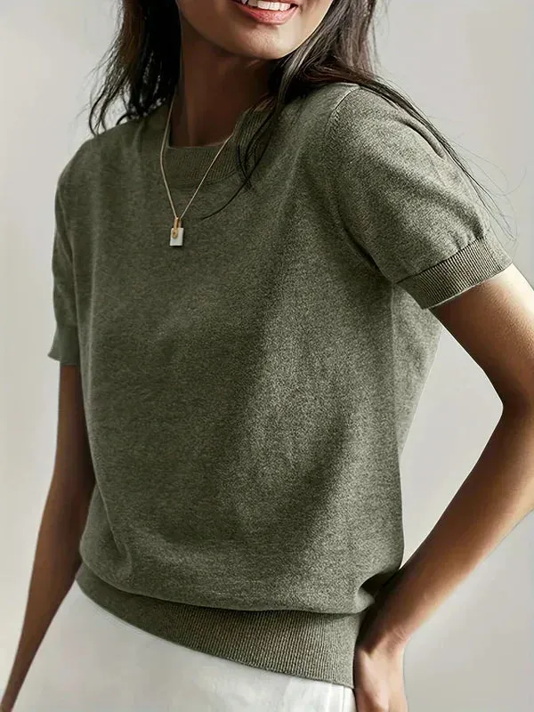 Magdalena - Short-sleeved casual spring sweater