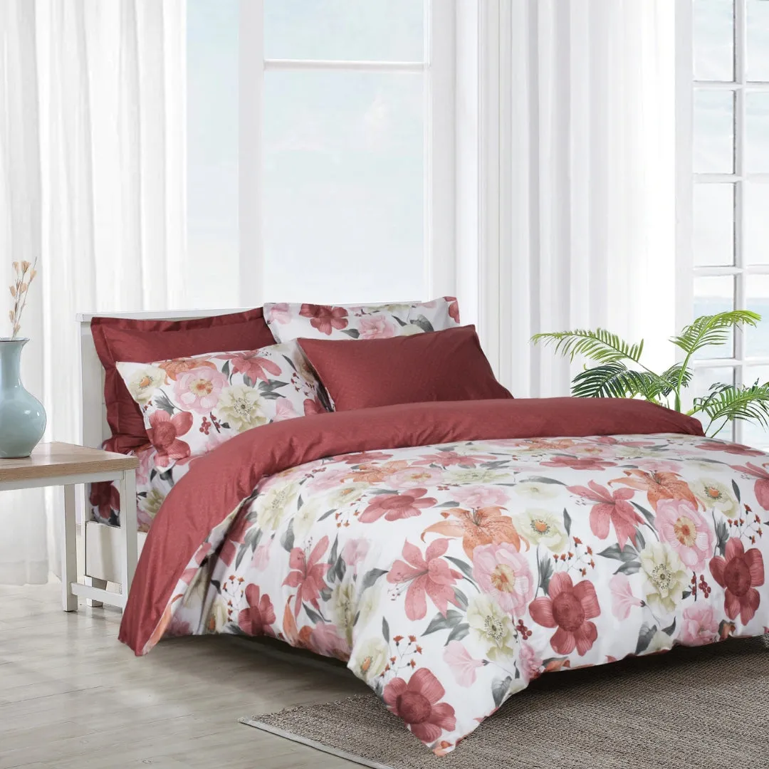 Marie Claire Lumine 100% Combed Cotton 1000TC Fitted Sheet/Bed Set - Sienna