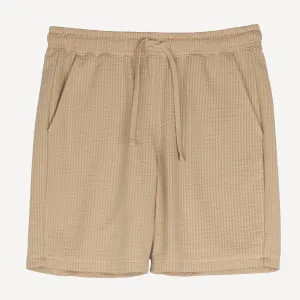 Mens Cool Knit Seersucker Shorts - Pale Khaki