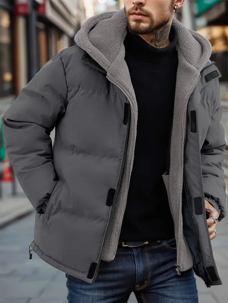 Men's London Hooded Puffer Jacket & Fleece - Warm Winter & Outdoor Wear