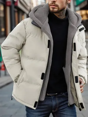 Men's London Hooded Puffer Jacket & Fleece - Warm Winter & Outdoor Wear