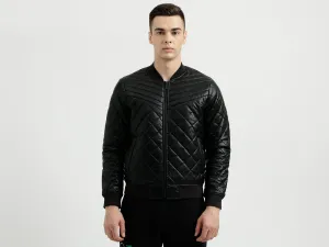 Men's Regular Fit Baseball Collar Quilted Jacket