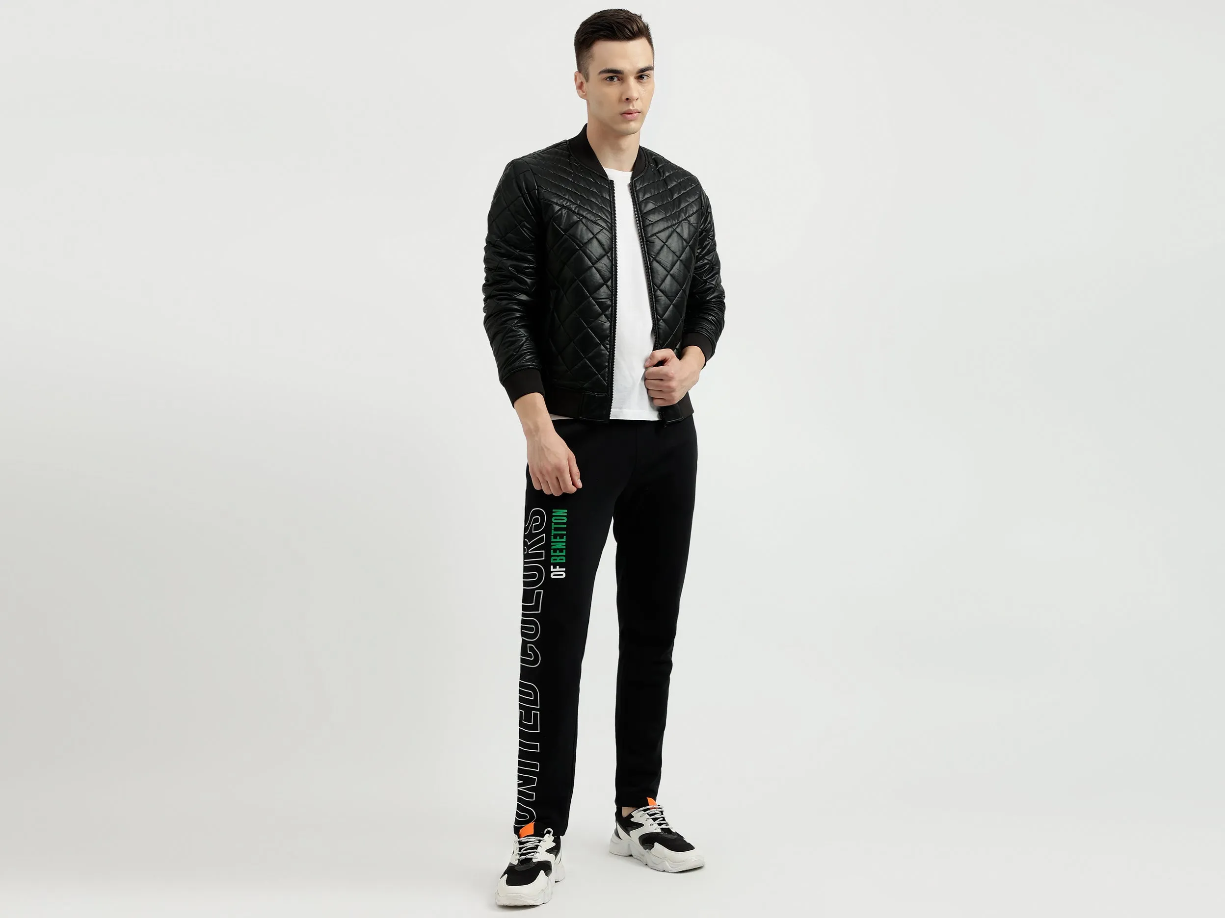 Men's Regular Fit Baseball Collar Quilted Jacket