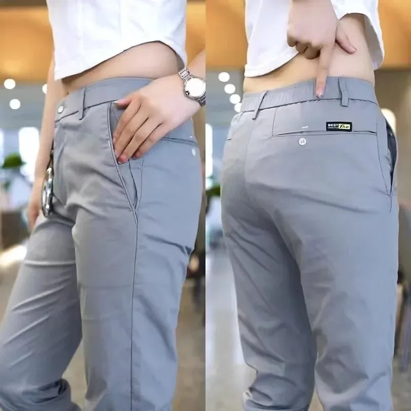 Men's Slim Straight Casual Pants