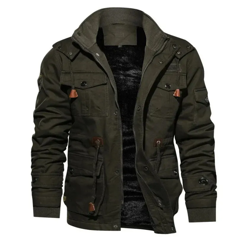 Men's Winter Military Jackets Fleece Lined Hooded Coats