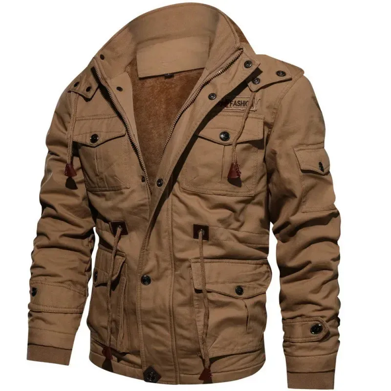 Men's Winter Military Jackets Fleece Lined Hooded Coats